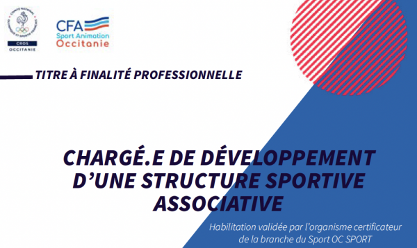 Formation CROS Occitanie - Chargé.e de Développement d'une structure sportive associative
